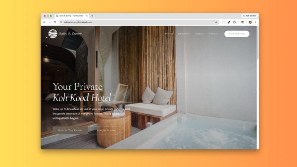 Salty and Sunny website screenshot